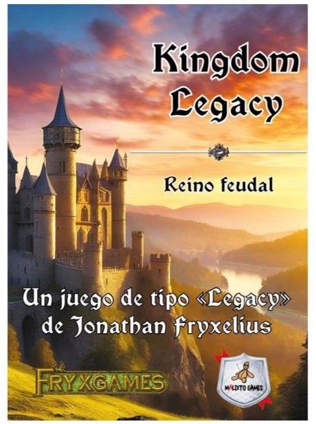 Caja de Kingdom Legacy Reino Feudal, juego de mesa de Maldito Games para 1 jugador