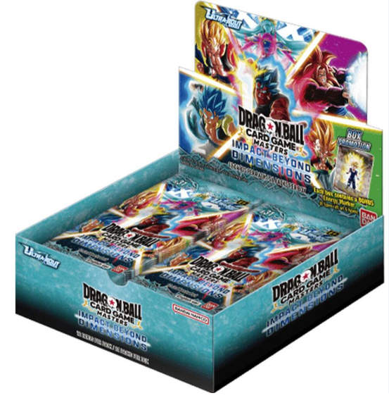 Caja Display Dragon Ball Card Game Masters BT32 Impact Beyond Dimensions 24 sobres