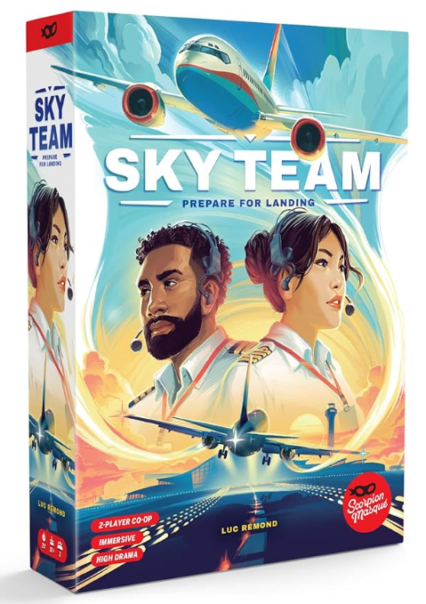 Caja de Sky Team, juego de mesa de Asmodee para 2 jugadores
